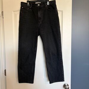 Abercrombie & Fitch Black Relaxed Straight Jeans